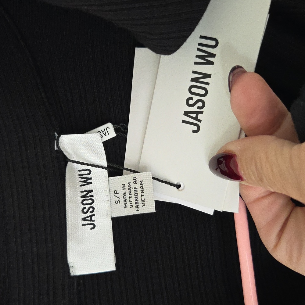 Jason Wu Elegant Black Button Collared TopNWT Sma… - image 2